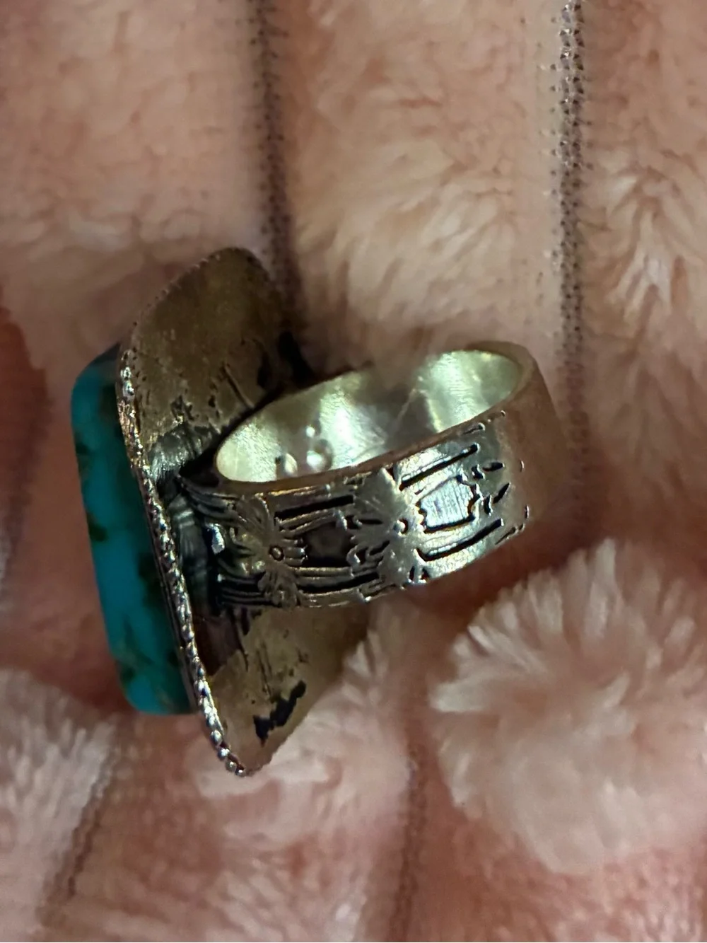 Turquoise Stone Statement Ring - Blue Turquoise Design